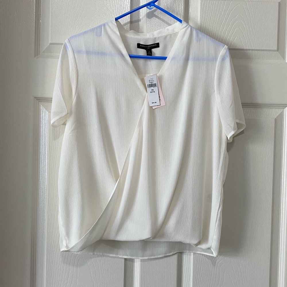 Banana Republic wrap front blouse.
